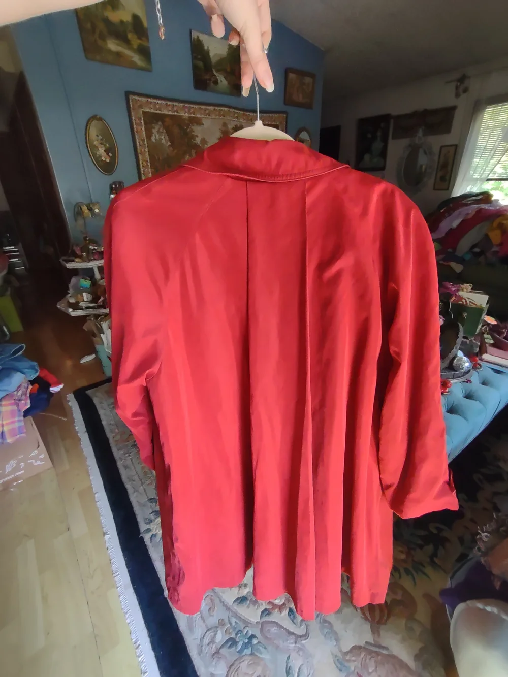 Classic Red Women's Trench Coat - Picture 6 of 6